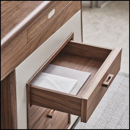 Bureau 163 - Set Square Noyer - Bureau rangement - Pacific Compagnie.