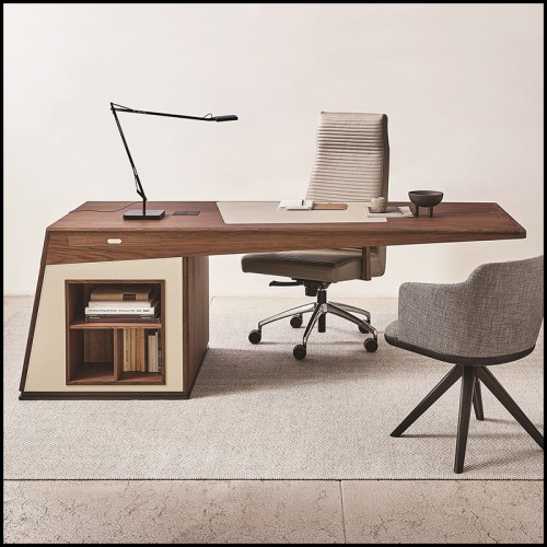 Desk 163-Set Square Walnut