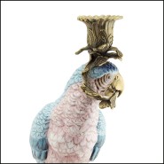 Bougeoir 162- Blue and Bronze Parrot