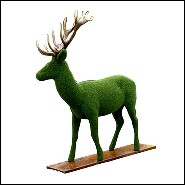 Sculpture PC - Cerf Gazon - Pacific Compagnie.