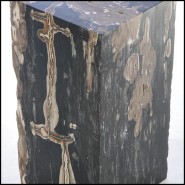 Table d'appoint 221 - Petrified Wood N°G - Pièce Unique - Pacific Compagnie.