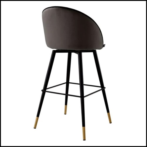 Bar Stool Black Velvet Eichholtz - Cooper