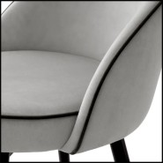 Tabouret de Comptoir Velours Gris 24 - Cooper - Ambiance Moderne - Pacific Compagnie.