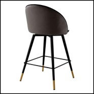 Tabouret de comptoir Velours noir 24 - Cooper - Confort Optimal - Pacific Compagnie.