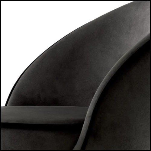 Cooper Black Velvet Counter Stool - Eichholtz