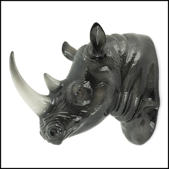 Décoration Murale 162 - Tête de Rhinocéros - Elegant rhino head wall art decoration - Pacific Compagnie.