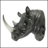 Décoration Murale 162 - Tête de Rhinocéros - Elegant rhino head wall art decoration - Pacific Compagnie.