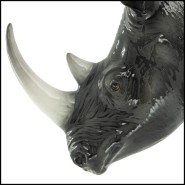 Décoration Murale 162 - Tête de Rhinocéros - Colorful rhino head wall decoration - Pacific Compagnie.