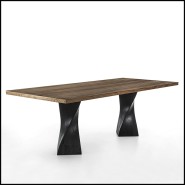 Table de repas 154 - Torsade Walnut - Finition Huilée - Pacific Compagnie.