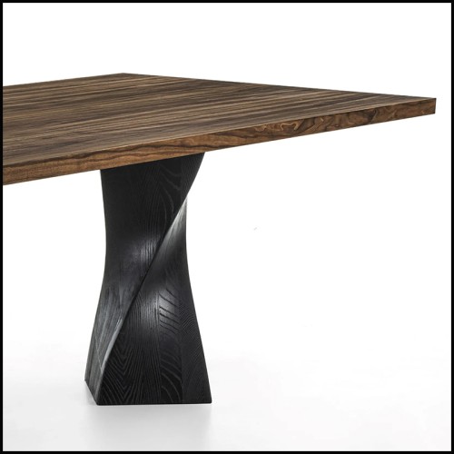 Table de repas 154 - Torsade Walnut - Piètement Original - Pacific Compagnie.