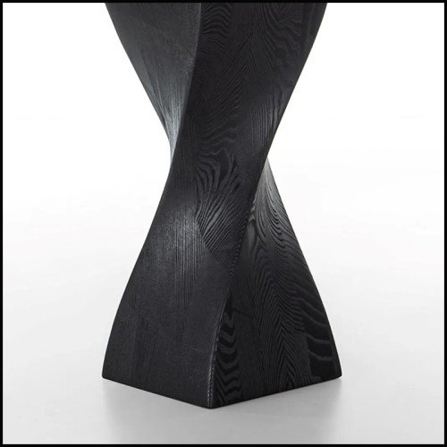 Table de repas 154 - Torsade Walnut | Torsade Leg Detail - Pacific Compagnie.