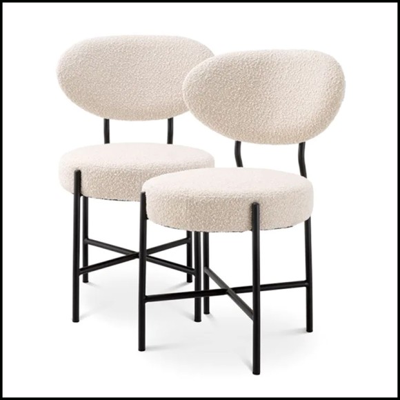Chaises de Salle à Manger Crème 24 - Vicq - Crème Chic - Pacific Compagnie.