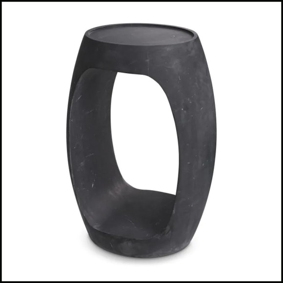 Table d'appoint Marbre Noir 24 - Clipper High - Contraste - Pacific Compagnie.