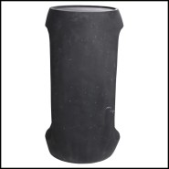 Table d'appoint Marbre Noir 24 - Clipper High - Moderne chic - Pacific Compagnie.