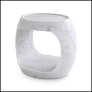 Table d'appoint Marbre Blanc 24 - Clipper Low - Scandinave - Pacific Compagnie.