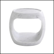 Table d'appoint Marbre Blanc 24 - Clipper Low - Compacte - Pacific Compagnie.