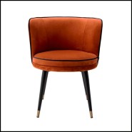 Chaise de salle à manger orange 24 - Grenada - Vibrant orange accent chair for dining room - Pacific Compagnie.