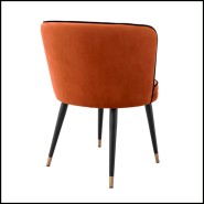 Chaise de salle à manger orange 24 - Grenada - Bright orange dining chair with contemporary style - Pacific Compagnie.