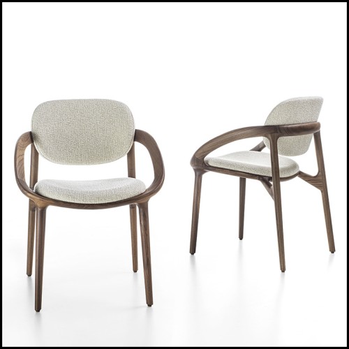 Chaise 163 - Lipa Walnut - Noyer massif - Pacific Compagnie.