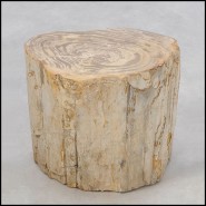 Table d'Appoint 221 - Petrified Wood n°H - Luxury living room decor with petrified wood accent - Pacific Compagnie.