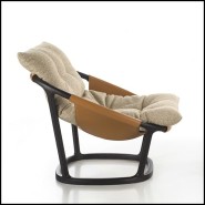 Fauteuil 163 - Namaria Beige Set - Beige armchair with wooden legs and modern style - Pacific Compagnie.