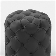 Pouf 174-British Black Leather