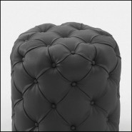 Pouf 174 - British Black Leather - Confortable - Pacific Compagnie.