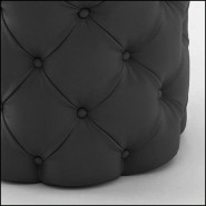 Pouf 174-British Black Leather