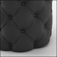 Pouf 174 - British Black Leather - Intemporel - Pacific Compagnie.