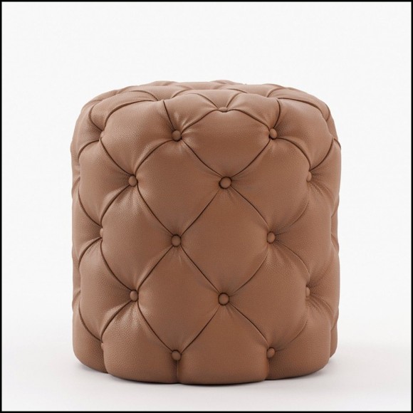 Pouf 174- British Brown Leather