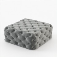 Pouf 174 - Divine Grey Velvet - Élégance subtile - Pacific Compagnie.