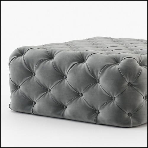 Pouf 174 - Divine Grey Velvet - Assise supplémentaire - Pacific Compagnie.