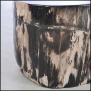 Table d'Appoint 221 - Petrified Wood N°I - Fossilized wood side table with distinctive patterns - Pacific Compagnie.