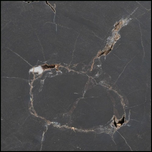 Table d'Appoint 221 - Petrified Wood N°I - Side table featuring petrified wood with earthy tones - Pacific Compagnie.
