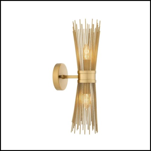 Applique Murale 24 - Romeo double | Romeo Double Lamp, Brass Finish - Pacific Compagnie.