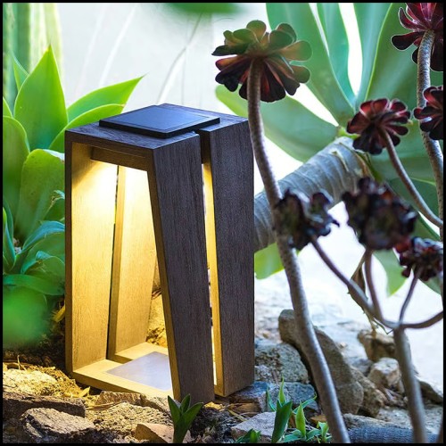 Lantern 46-Aged Teak Medium Solar