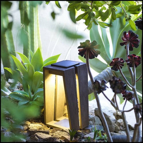Lantern 46-Aged Teak Medium Solar