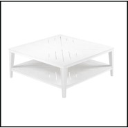 Table basse d'extérieur 24 - Bell Rive Square White - Terrasse moderne - Pacific Compagnie.