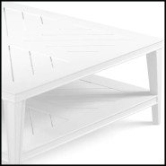 Table basse d'extérieur 24 - Bell Rive Square White - Forme carrée - Pacific Compagnie.