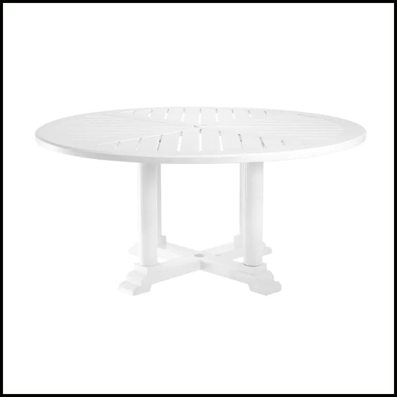 Outdoor Dining Table 24-Bell Rive White L