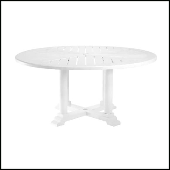 Outdoor Dining Table 24-Bell Rive White L