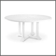 Outdoor Dining Table 24-Bell Rive White L