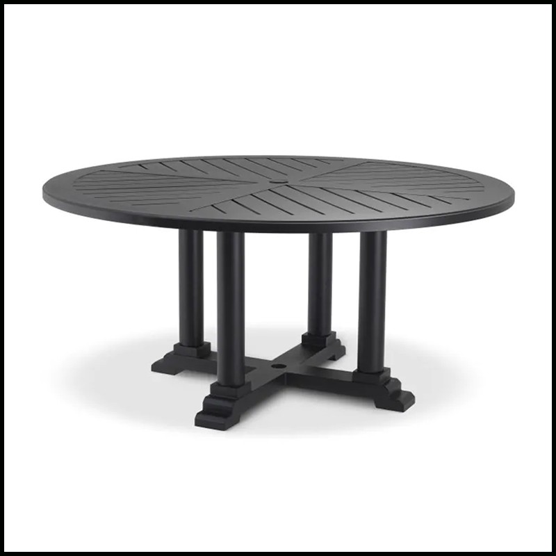 Outdoor Dining Table 24-Bell Rive Black L