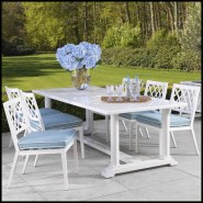 Chaise d'extérieur 24 - Paladium - Stylish outdoor dining chair with weather-resistant fabric - Pacific Compagnie.