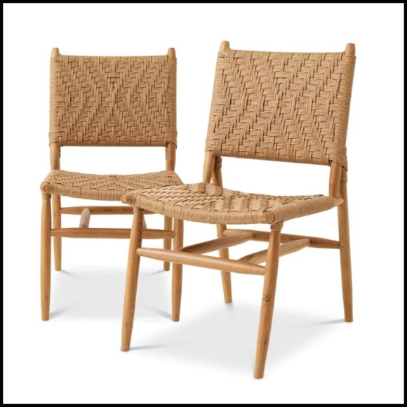 Chaise d'extérieur 24 - Laroc set of 2 - Collection outdoor - Pacific Compagnie.