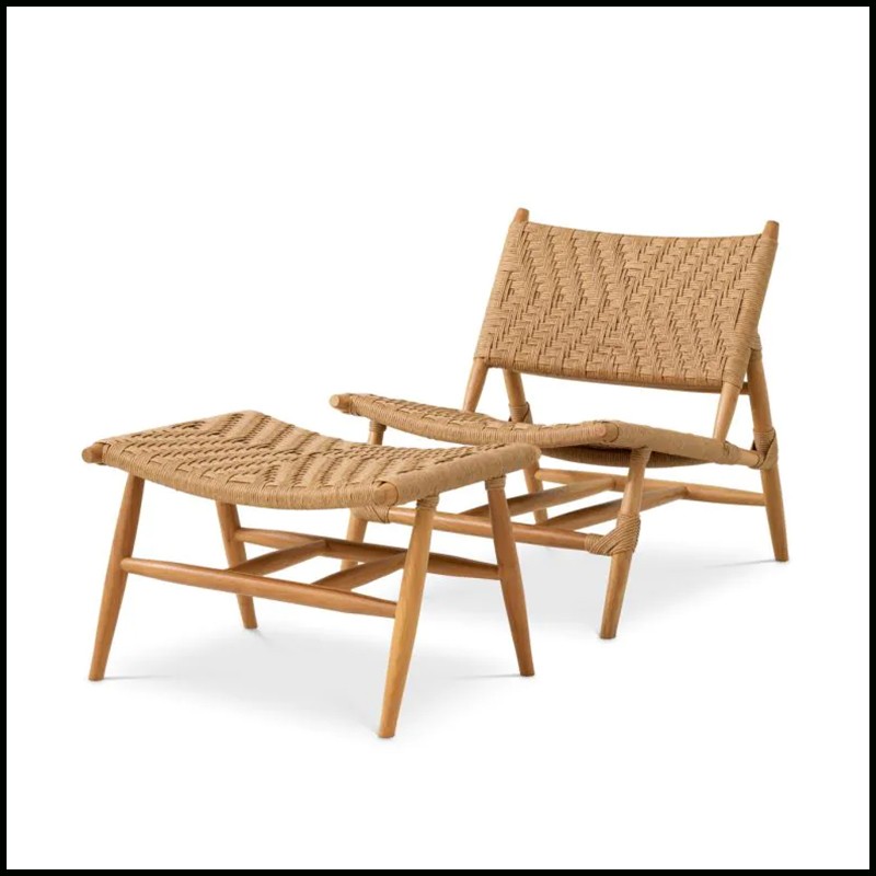 Outdoor chair and footstool 24- Laroc