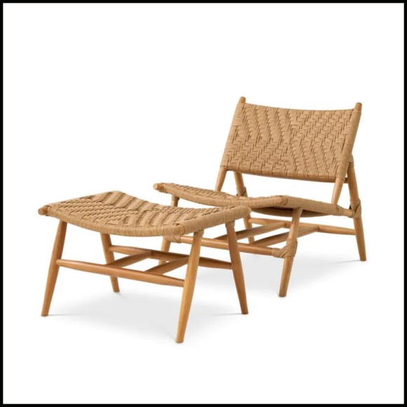 Laroc outdoor chair with footrest - Eichholtz