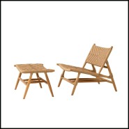 Chaise d'extérieur et repose - pieds 24- Laroc - Lounge - Pacific Compagnie.