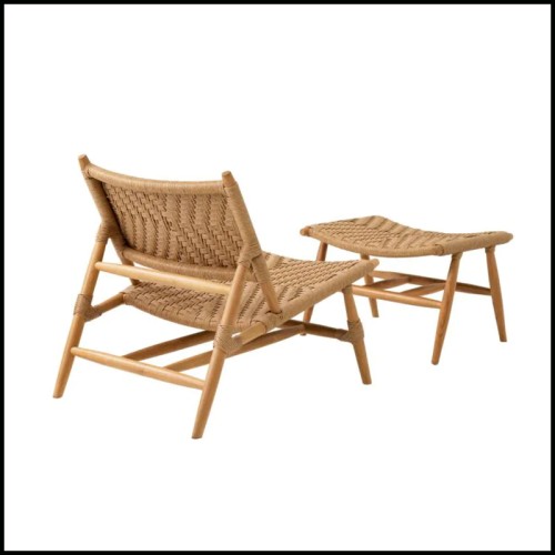 Laroc outdoor chair with footrest - Eichholtz