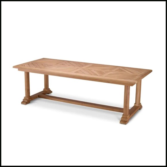 Table à manger d'extérieur 24 - Bell Rive - Classic outdoor dining table with a timeless appeal - Pacific Compagnie.